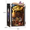 Набор для создания книжной полки своими руками - 3D деревянная головоломка, модель домика, игрушка, креативный подарок на Рождество и Черную пятницу, миниатюрный декор для рабочего стола