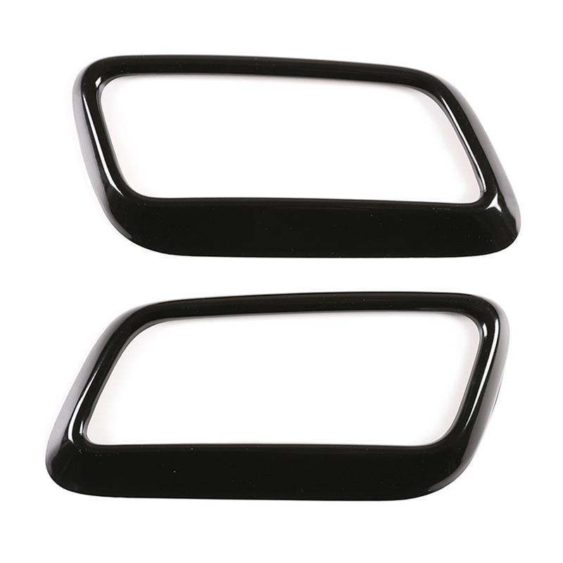 Clear Car Tail Throat Trim For Land Rover Range Rover Sport 2018- Exhaust Tail Pipe Cover Trim Single Frame Parts Gloss Blac