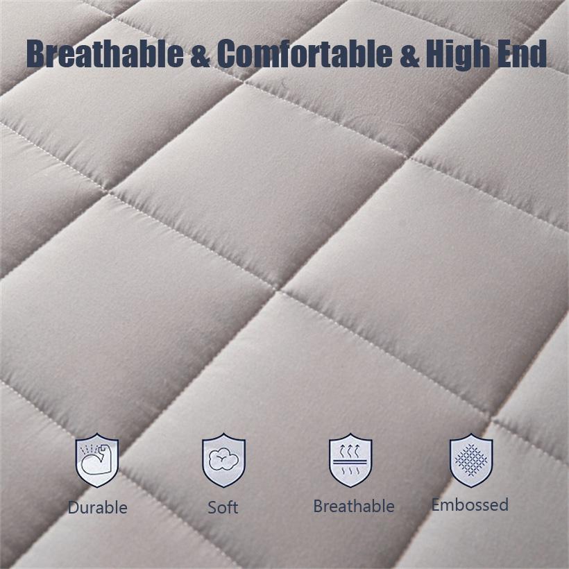 6-сторонний мягкий чехол для матраса с застежкой-молнией, пыленепроницаемая простыня на резинке для двуспальной кровати размера «queen-size», утолщенный защитный чехол для матраса