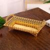 Hollow Art Metal Fruit Tray Iron Snack Storage Tray European Style Afternoon Tea Plate KTV