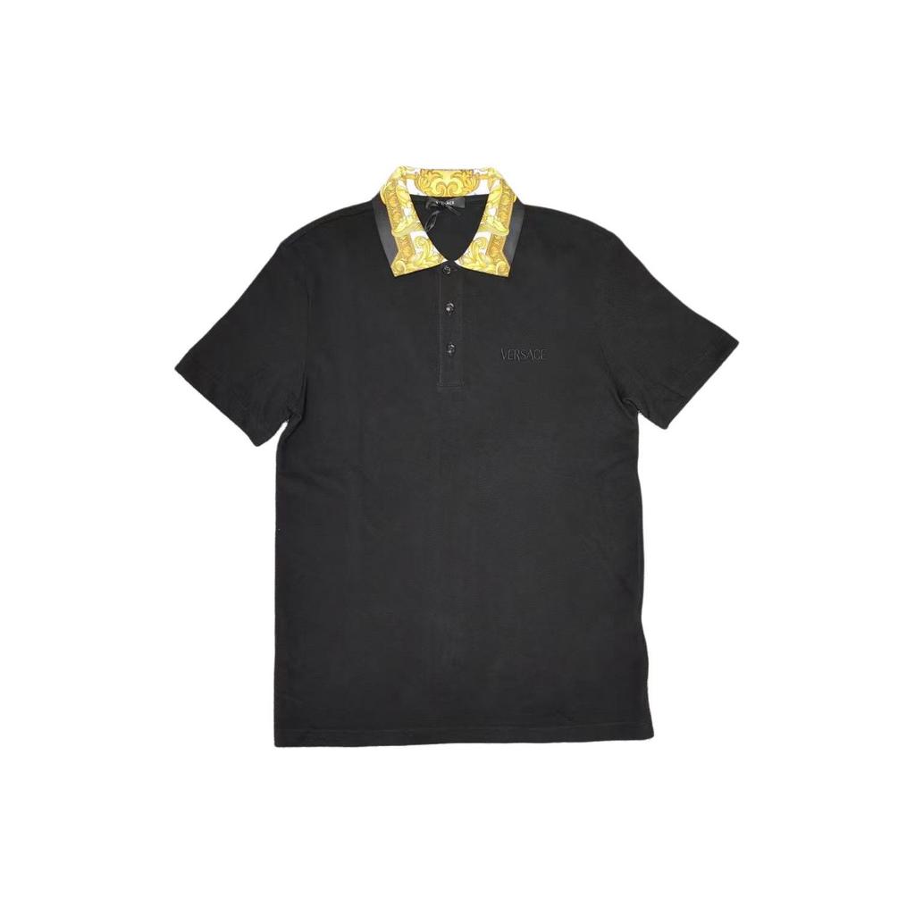 VERSACE SS23 Polo Shirt Men's Black 1012260-1A08837-2B130