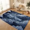 Fantasy Magic Theme Crystal Velvet Floor Rug Personalized Custom Name Text Warm Carpet Home Decoration