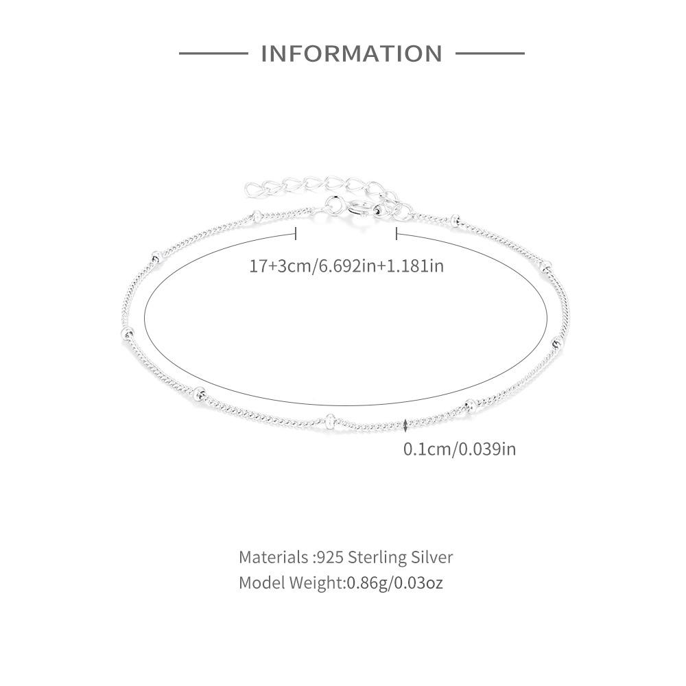 Цепочка из бисера для комнаты, простая повседневная одежда, браслет из стерлингового серебра S925, женская цепочка для комнаты, браслет своими руками