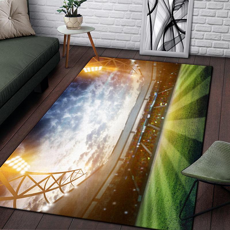 3d футбольный спортивный силуэтный ковер с узором для гостиной, коврики для кемпинга, пикника, противоскользящий коврик, коврик для ползания, подарок для фанатов