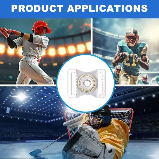 10 шт. пряжки для спортивных шлемов из нержавеющей стали, ремешок для подбородка, застежка-молния для футбольных, бейсбольных, хоккейных шлемов, аксессуары для ремонта