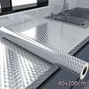 2/5/10 метров 3D алюминиевая клейкая бумага в рулоне, водостойкая защита для кухни и плиты