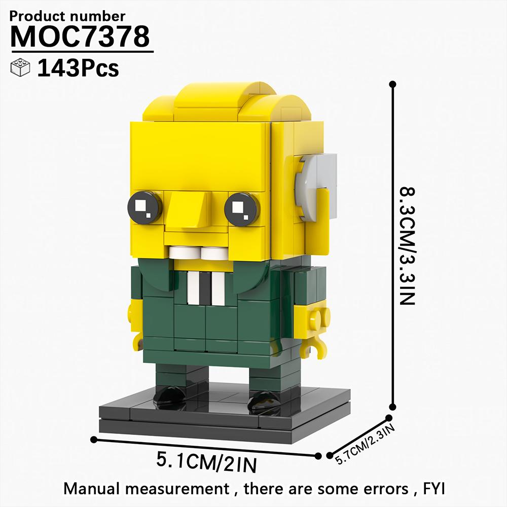 MOOXI Симпсоны Brickheadzed DIY Диорама Сборная Модель Набор Для Взрослых Набор Строительных Блоков Детская Игрушка MOC Кирпичики Монтессори Подарок