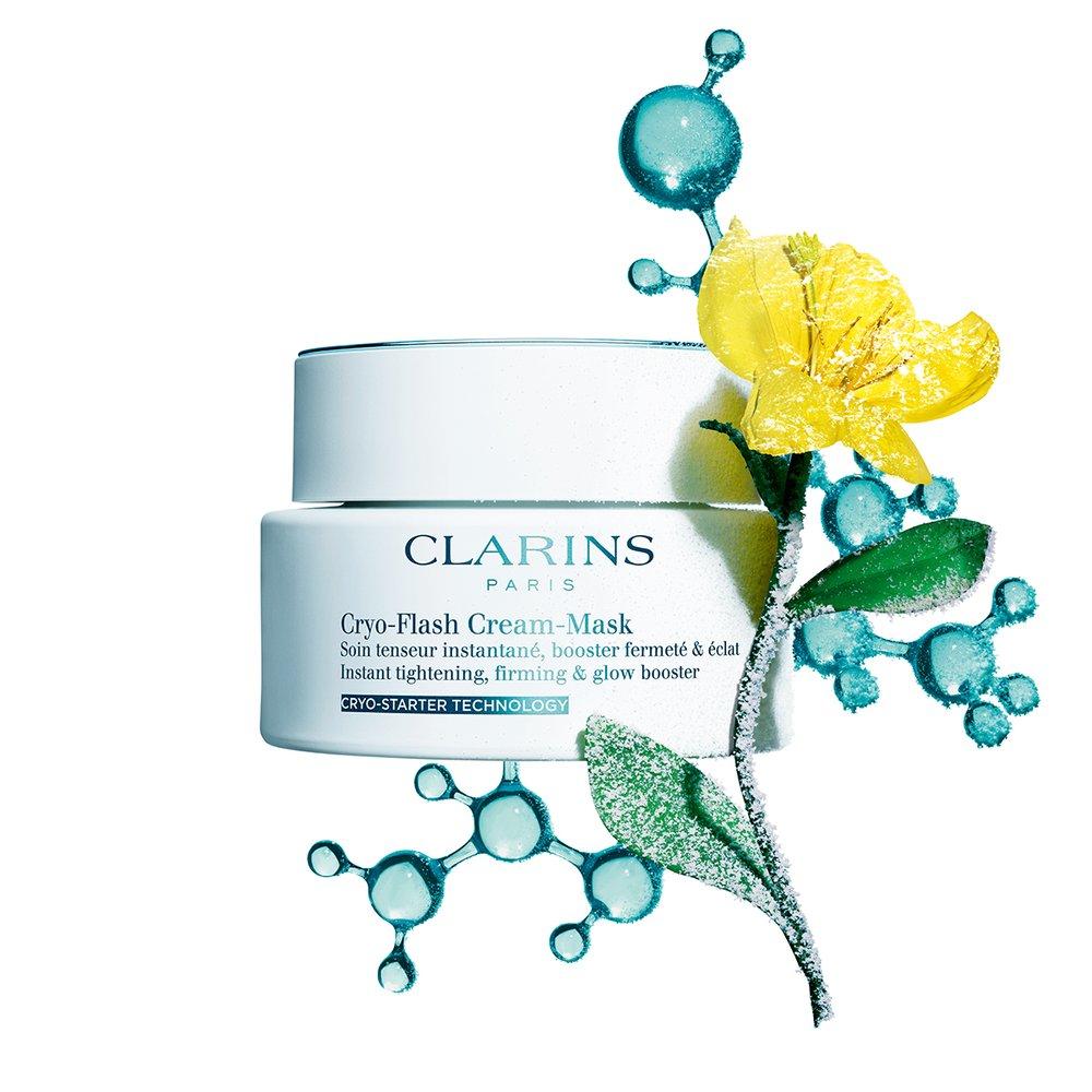 Clarins Крио Флэш Крем-маска 75мл (+Кисть для маски)