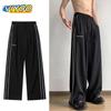 Women's Men's Y2K Clothing Summer Striped Sweatpants Track Baggy Wide Pants Jogging Cargo Pants Trousers For Men Techwear Korean Clothes Women