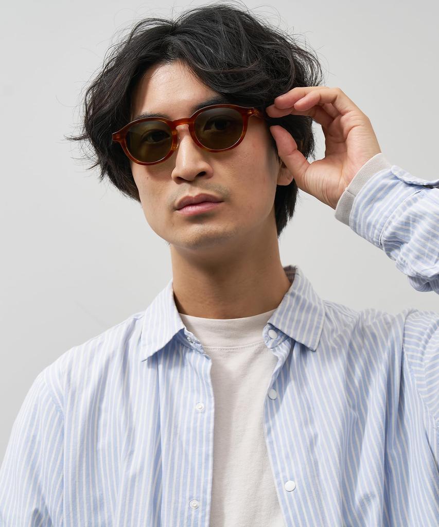 Солнцезащитные очки типа Boston JOURNAL STANDARD STANDARD relume Journal Standard Relume УФ-защита УФ-защита унисекс модный [Zoff] (коричневый (деми