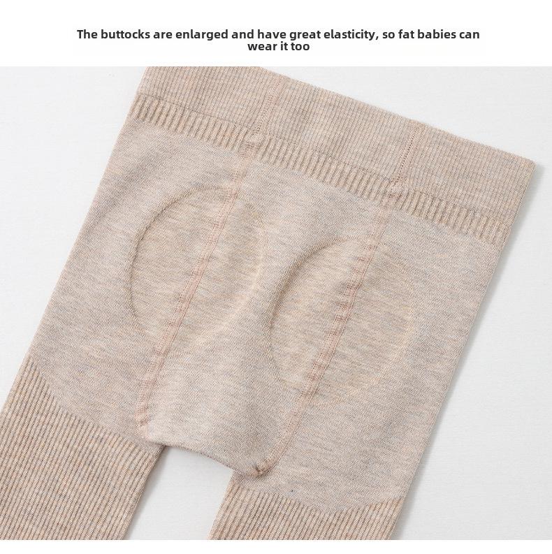 Children's Anti-slip Cotton Pantyhose - Solid Color Vertical Stripes Leggings for Girls - White Dance Socks