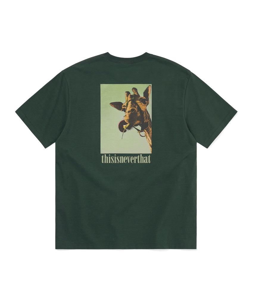 THISISNEVERTHAT Футболка с жирафом Глубокий лес