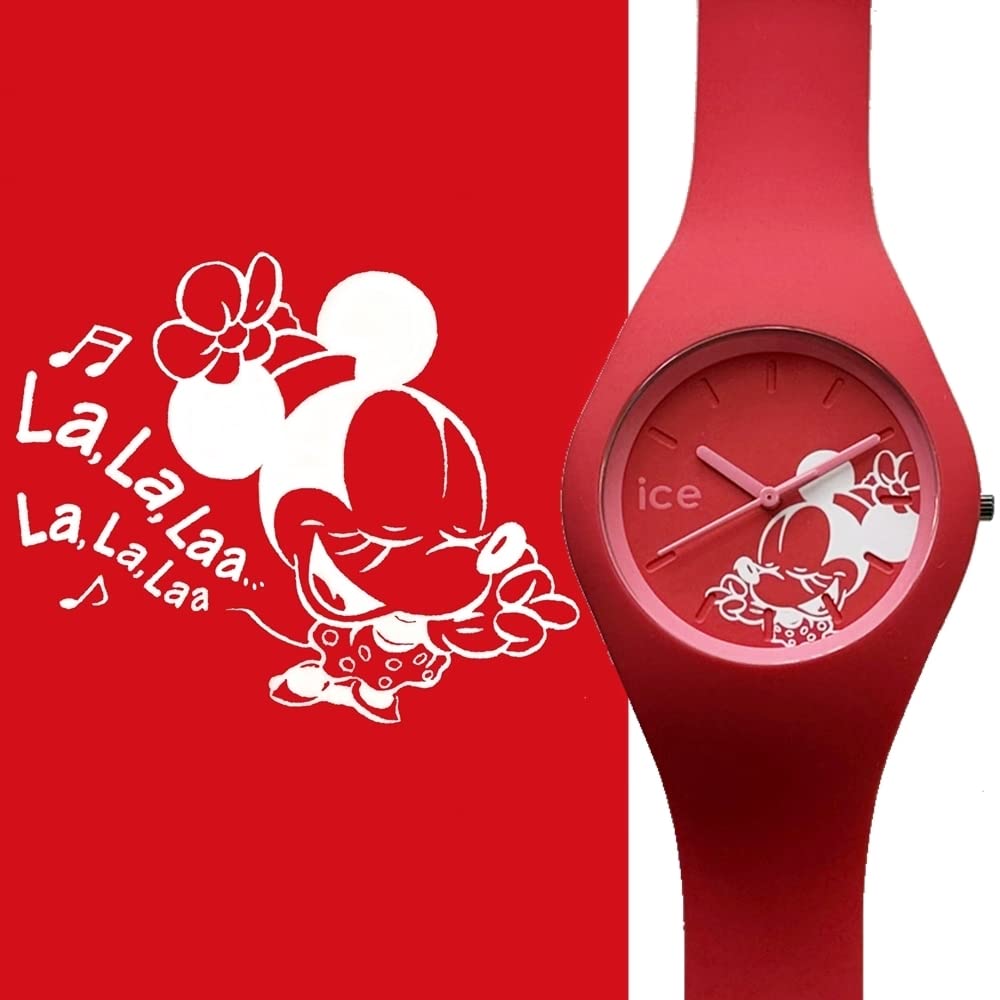 Ice Watch Pair Watch Storage Box Disney Collaboration Unisex Silicone 40mm Medium Wristwatch Red [Ice Watch] Men's Women's [Item] (No.6 Pair/Minnie)