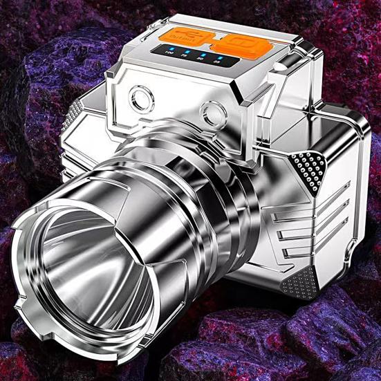 1 комплект Рыбацкая шахтерская лампа Высокая яркость Перезаряжаемая Интеллектуальный дисплей заряда батареи Освещение Налобная