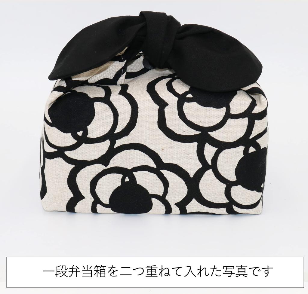 Insulated Lunch No Azuma Camellia Design Bag, Drawstring, Tie-On Type, Bag, Ribbon, (Off-White)