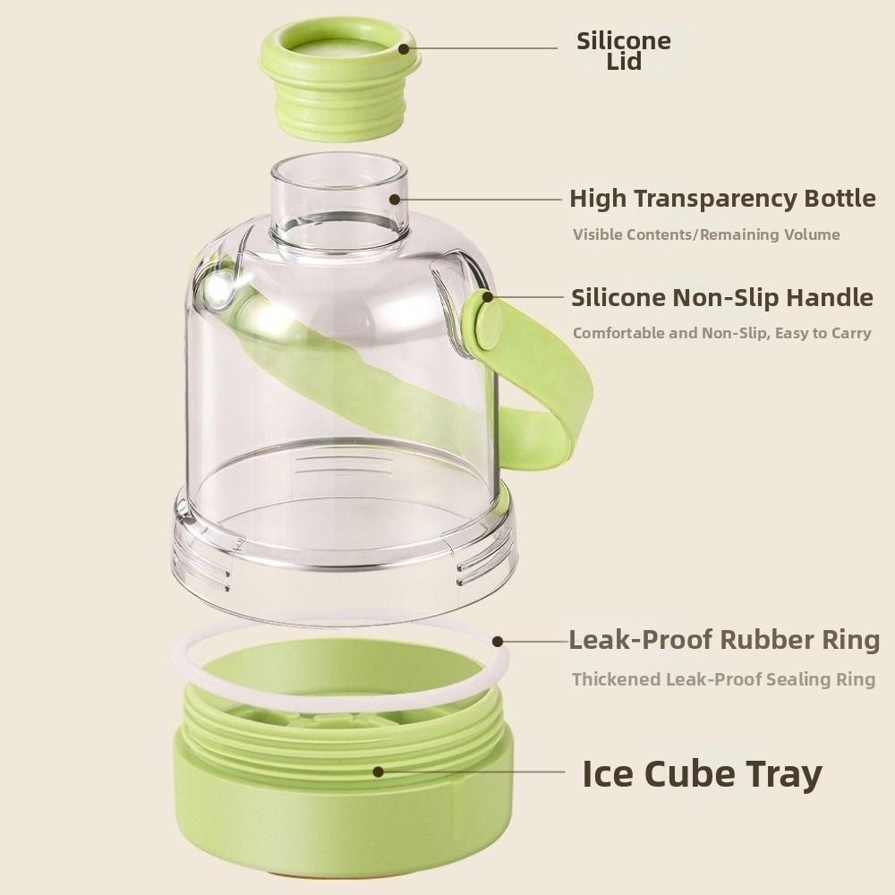 Silicone Ice Cube Water Bottle 7 Grids Ice Mould Tray Easy To Clean Ice Cube Kettle  Bar