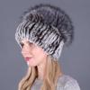Women Autumn Winter Imitation Fox Hair Warm Ball Knitted Wool Casual Hat