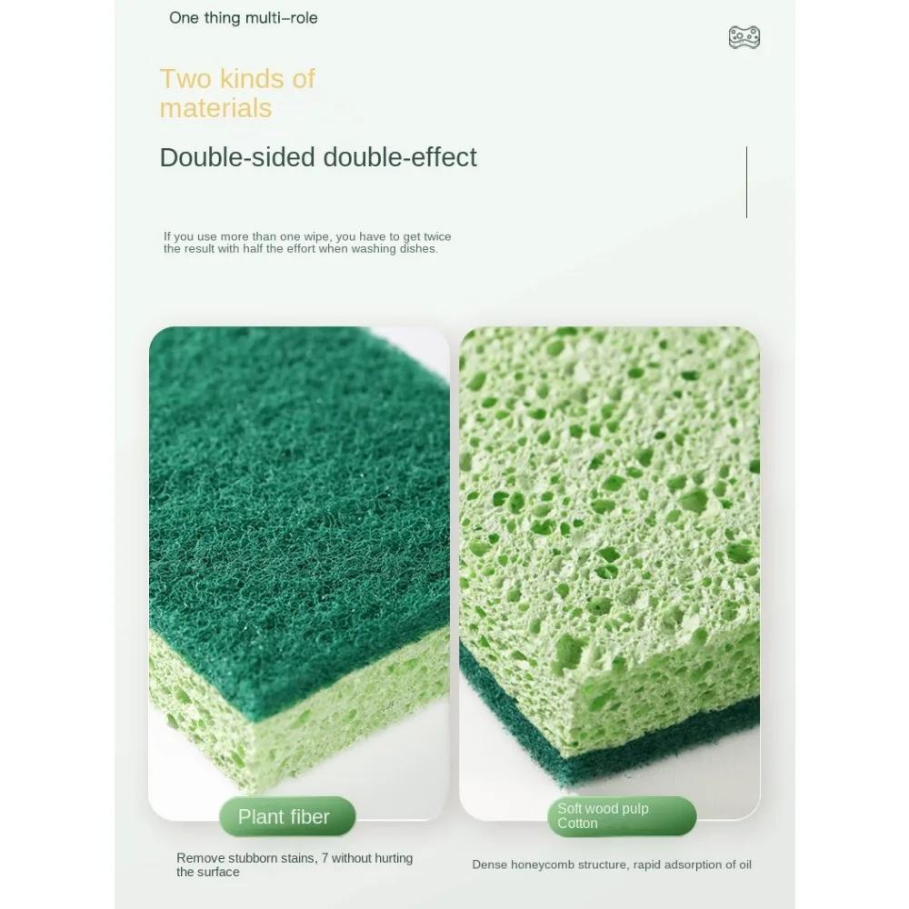 10 шт. кухонного жира для очистки с помощью губки из древесной массы