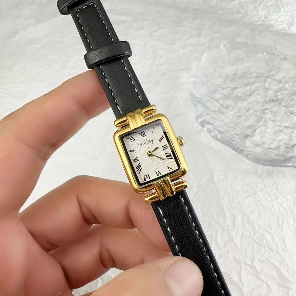 Luxury Brand Women Roman Dial Quartz Watch Leather Strap Wristwatches Dropshipping Relojes Para Mujer New Year Christmas Gifts