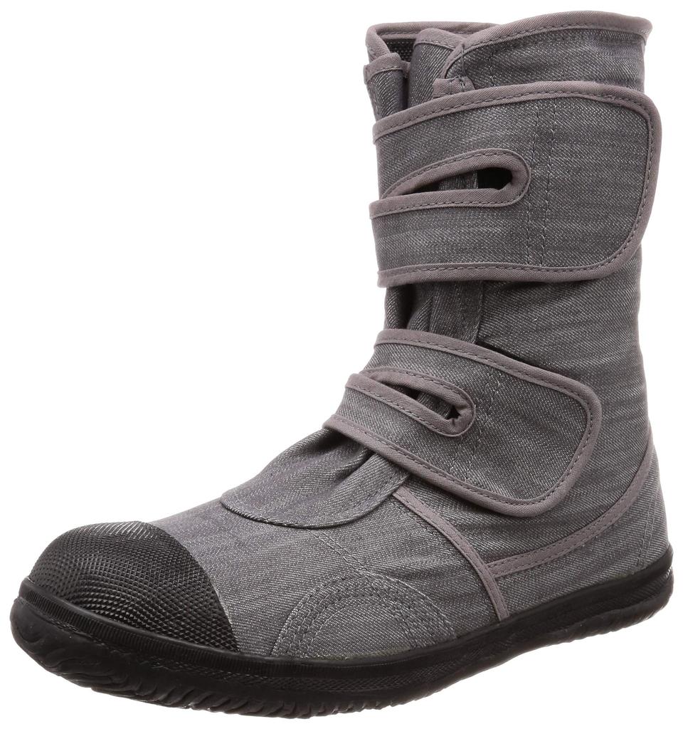 GD Japan Work Boots with Steel Toe Cap for High Altitude Landscaping and Agricultural Use, Wide 4E Width, GD-01 Denim, Gray, Size 26 Cm, 4E