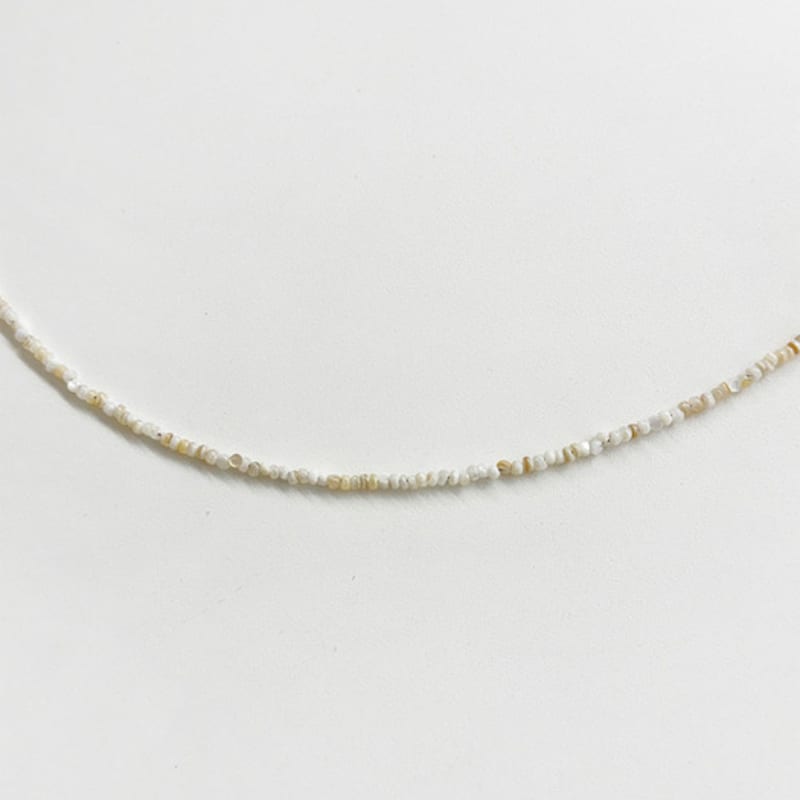 August Harmony Nacre Tiny Beads Opera Necklace