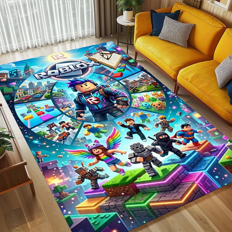 Roblox World Living Room Nonslip Area Rug Soft Carpet For Bedroom Game Playroom Sofa Office Home Decor Doormat Christmas Gift C922240