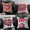 CCherry Drink DrPepperR Brand Cushion Cover Pillowcase Ultra Soft Skin Friendly Fabric Cloud Like Comfort Concealed Zipper