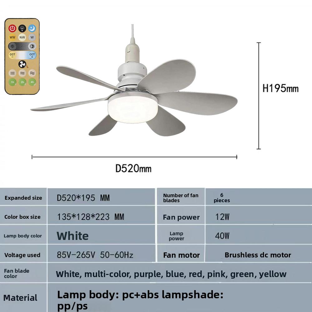 30W/40W LED Ceiling Fan Light E27 Socket with Remote Dimming for Living Rooms Home Offices General Lighting