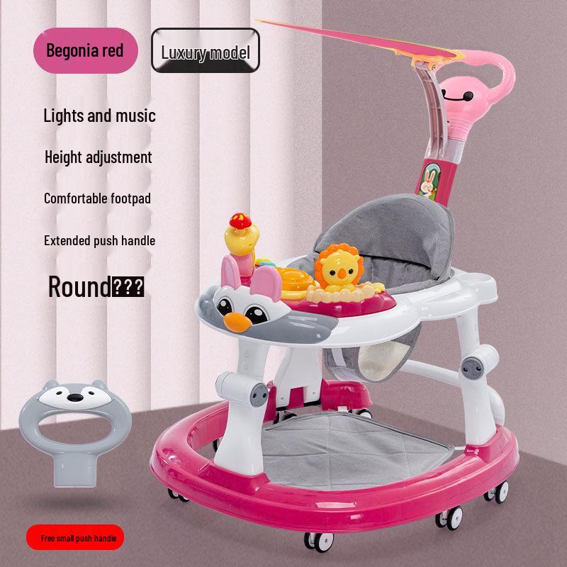 Multifunctional Baby Walker: Anti-Rollover, Sit & Learn Push Car
