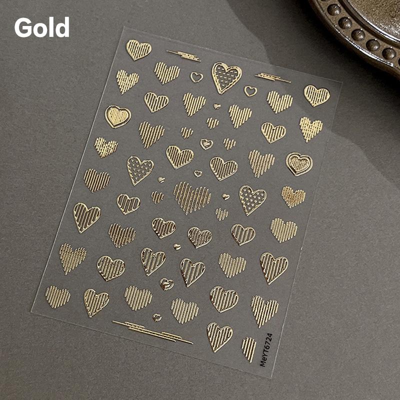 1 лист 5D тисненые line heart наклейки для нейл-арта рельефы самоклеящиеся наклейки для маникюра для женщин принадлежности для маникюра
