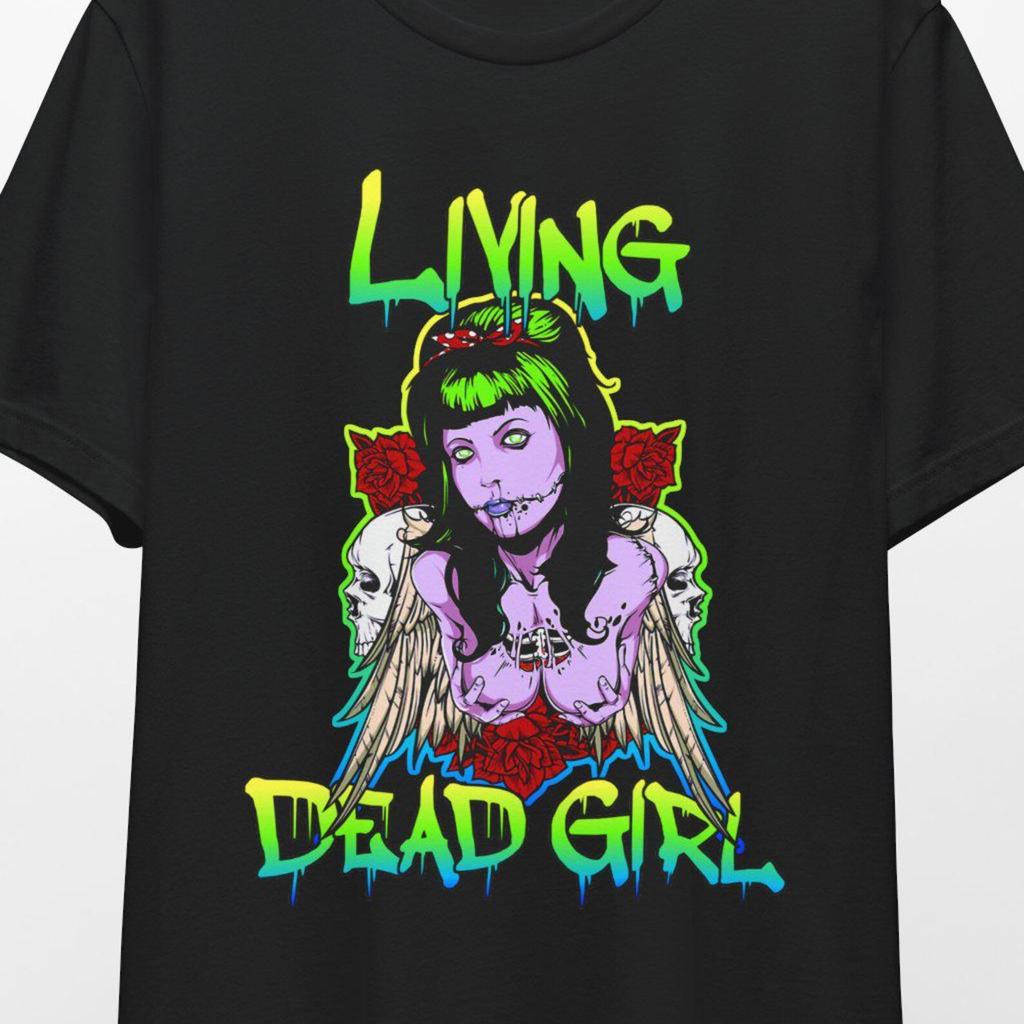 Футболка Living Dead Girl и детская футболка культовый классический Metal Rock Punk Goth Horror Music