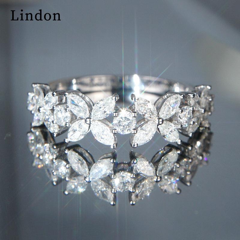 Lindon Classic Ring For Women With Round Shape Zircon Wedding Party Gift Size 6-10