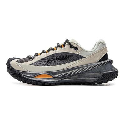 Li Ning Youxia Модные спортивные плюшевые модные амортизирующие износостойкие низкие повседневные кроссовки унисекс повседневные кроссовки кремово-белый асфальтово-серый AZGV175-3