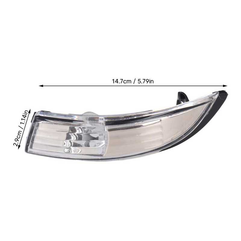 Wing Mirror Indicator Light Cover Left Mirror Indicator Lamp Lens Replacement for Ford Focus Hatcback