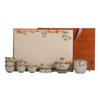 Beige Ru Ware Ceramic Kung Fu Tea Set: Teapot & Teacups in Gift Box for Holiday or Business Souvenir