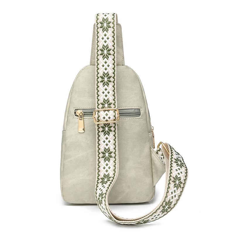 Нагрудная сумка Женская мягкая кожаная сумка через плечо Сумка на плечо