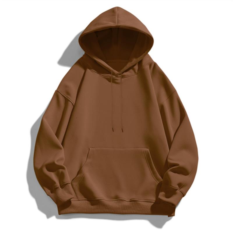 Sweater Men's Spring and Autumn Trendy Ins Loose Velvet Hooded Men's Long-sleeved T-shirt