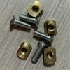 4Pcs M8 Hydrofoil Mounting Brass T-Nuts for Surfing All Hydrofoil Tracks Outdoors Surfing Accessories Gold