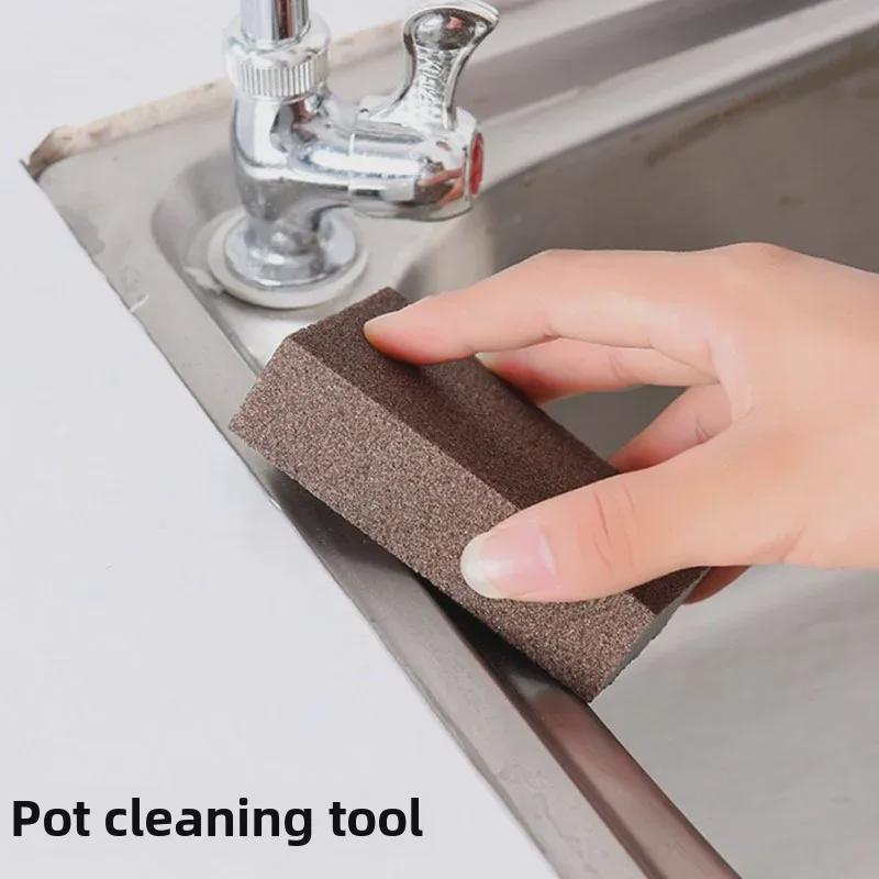 Алмазная абразивная губка: Щетка для чистки кухонных кастрюль и посуды для удаления ржавчины и черного налета