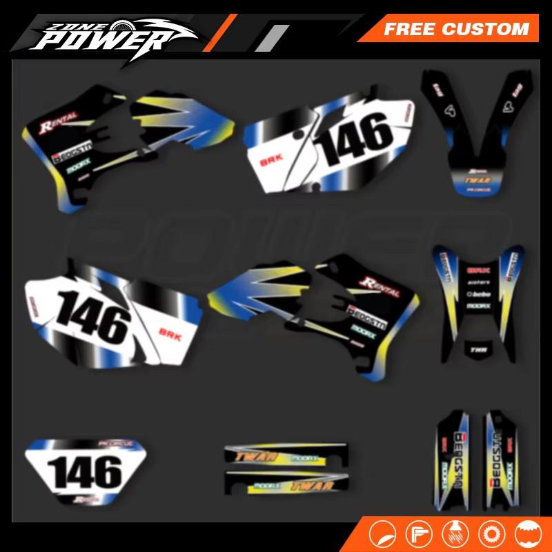 Комплекты наклеек Powerzone Custom Graphics для Yamaha WRF250 WRF450 2003-2004 2005-2006