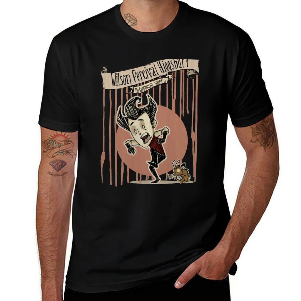 Dont Starve Wilson Percival Higgsbury Tshirt Dry Fit Athletic Short Sleeve Shirt