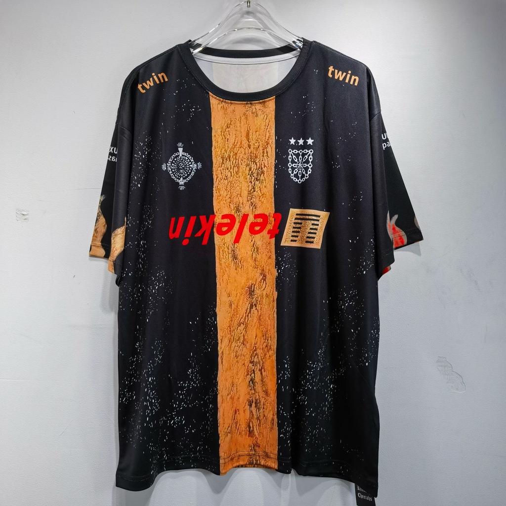 European and American trends 2025 summer new fashion basic public letter splicing male and female couples sports short-sleeved jersey