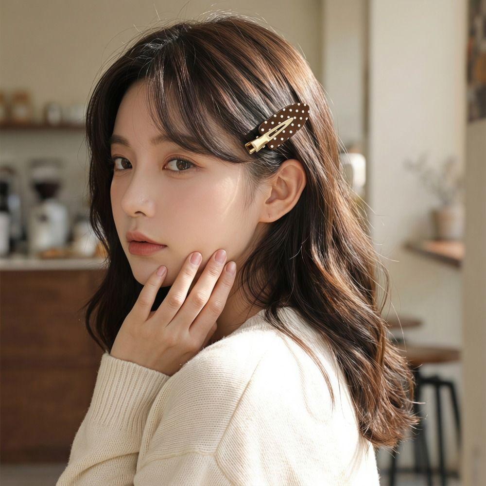 Acetic Acid Acetate Seamless Hairpin Wave Point Cute Barrette Fashionable Side Clip Work