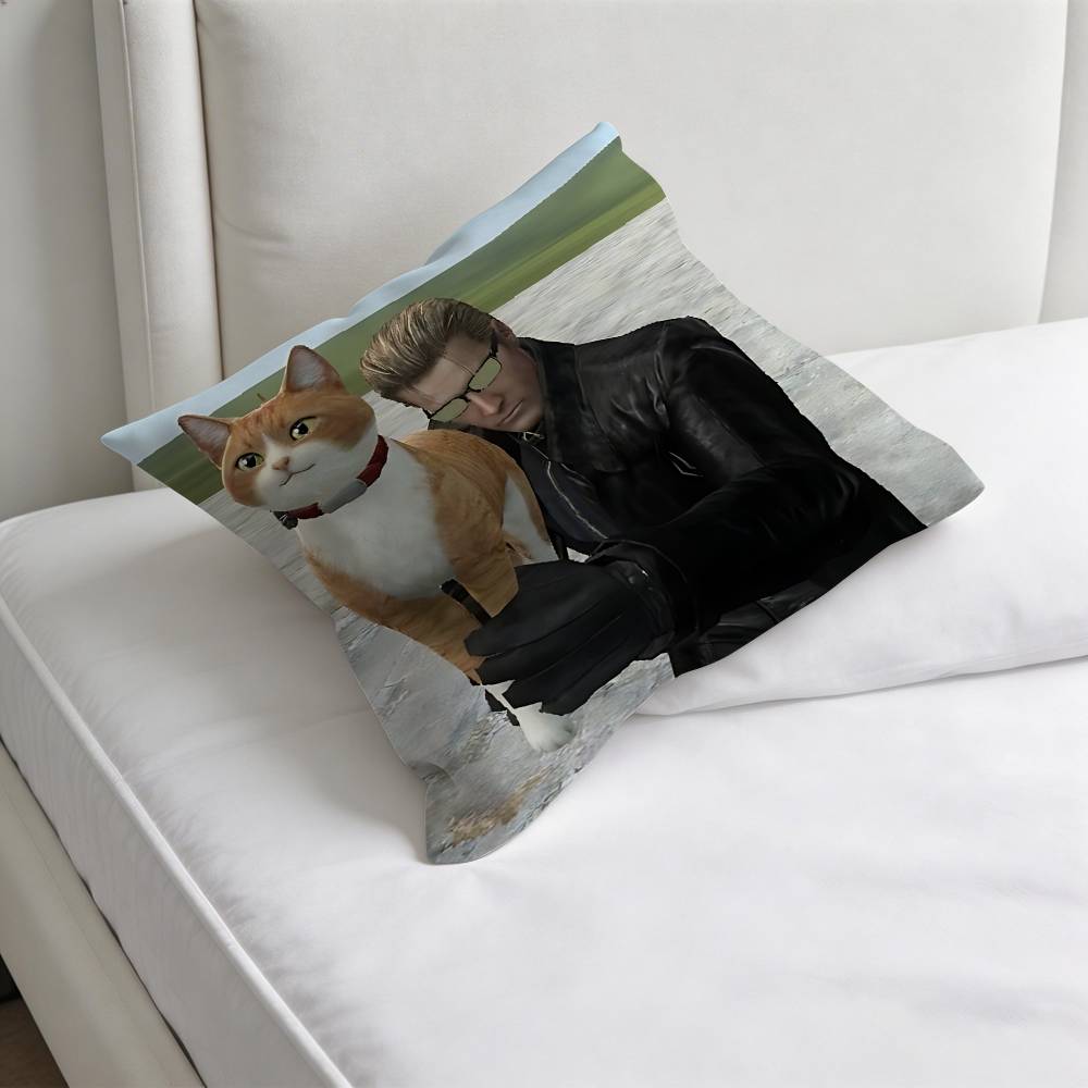 Funny AAlbert Wesker Decorative Square Pillow Cover Soft  Comfortable Pillow Case Sofa Bed Home Decoration