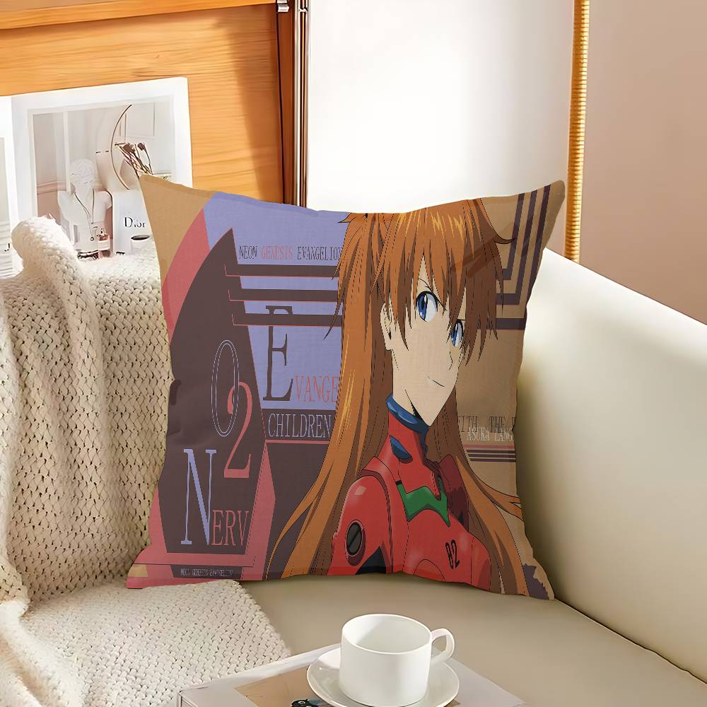 Подушка E-Evangelion Аниме Подушка Диван Кровать Подушка для изголовья Чехол для подушки 45x45 см Мода