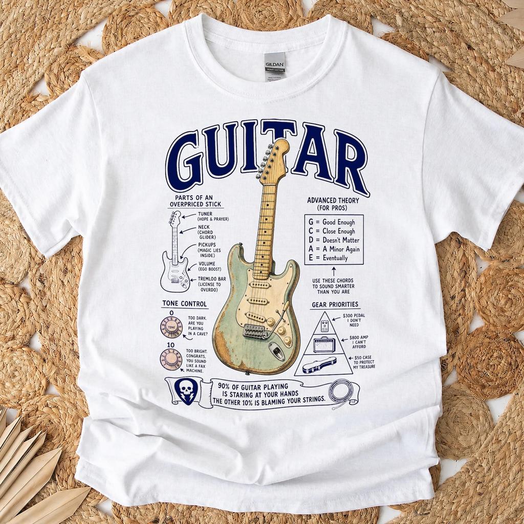 Funny Guitar Shirt - Retro Performing Arts Gift - Sarcastic Guitar Clothing