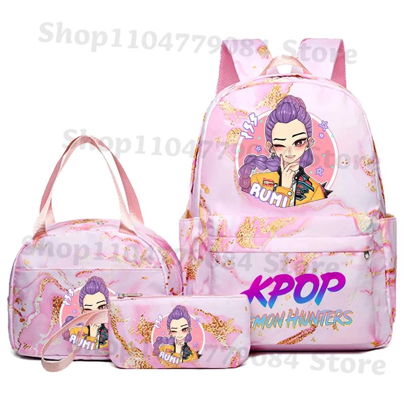 Набор из 3 предметов: рюкзак в стиле корейской волны, охотник на демонов, студенческий, аниме, модный, пенал, подарок