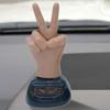 Орнамент на машину "Средний палец" 2 пальца Машущий на солнечной батарее Декор на приборную панель Автомобиля Фигурка на подоконник Аксессуар для салона Автомобиля Забавный