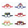 6Pcs Happy Birthday Glasses Frame Baby Shower Kids Boys Girls Birthday Party Decoration Paper Eyeglasses Eyewear Photo Prop Party Supplies