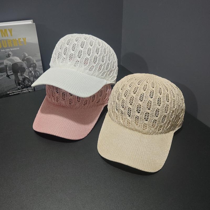 Personalized European and American lace hat women's summer outdoor sunscreen visor simple versatile breathable mesh baseball